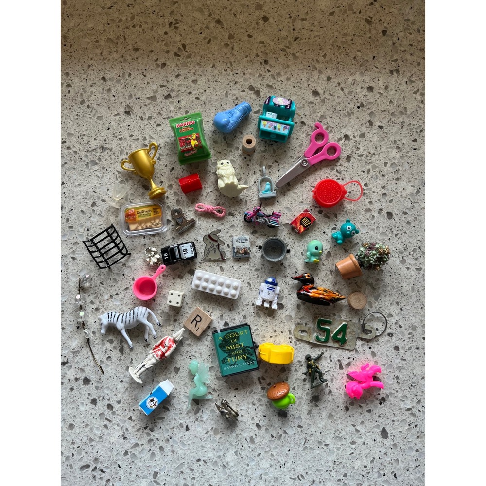 Miniature Toy Lot I Spy Trinkets Shopkins Star Wars ACOTAR Book Zebra 40+ Pc